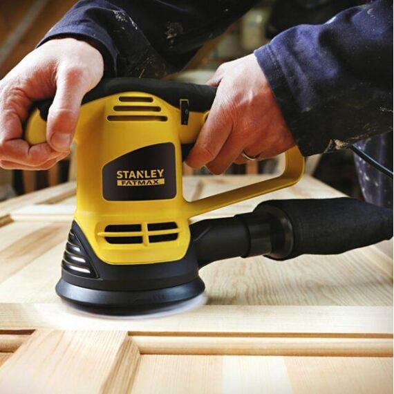 STANLEY FME440K-QS excentrická brúska 125mm, 230V, 480W, rozkmit 5,5mm, 4000-12000 ot./min., kufrík