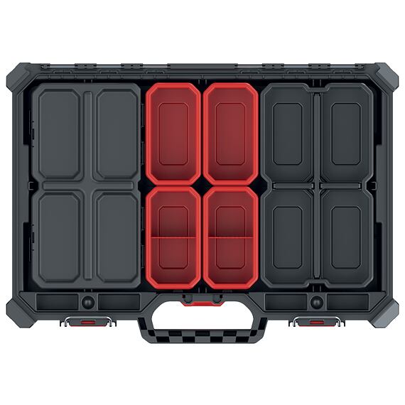 KISTENBERG organizér MSX 543*390*77mm, černý, vyjímatelné boxy
