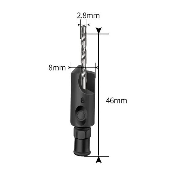MAKITA D-73243 vrták 2,8mm so záhlbníkom do dreva