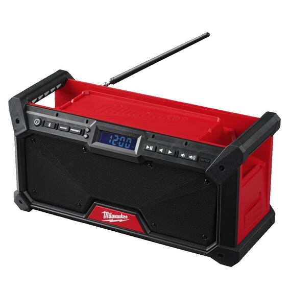 MILWAUKEE M18 RADDAB+G2-0 aku stavebné rádio DAB+, BLUETOOTH do 30m, 2*bas reproduktor, bez batérie