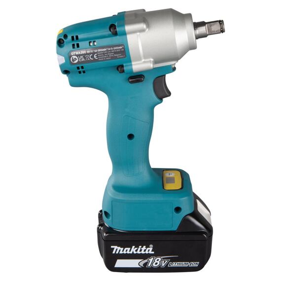 MAKITA DTWA260Z aku rázový utahovák 18V LXT, max.260Nm, elektronika, nastavení přes USB, bez baterie