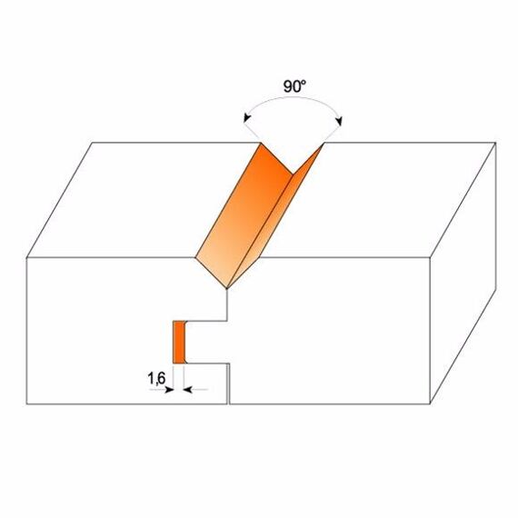 CMT fréza pre spoj na pero-drážku D44,4 t19-22,2 S=12 HM C95550611