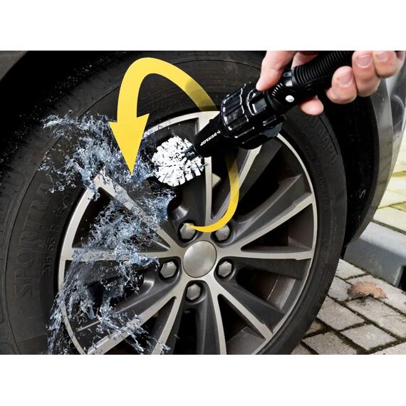 kartáč na mytí kol s připojením na hadici + 2 nástavce, ED-224916