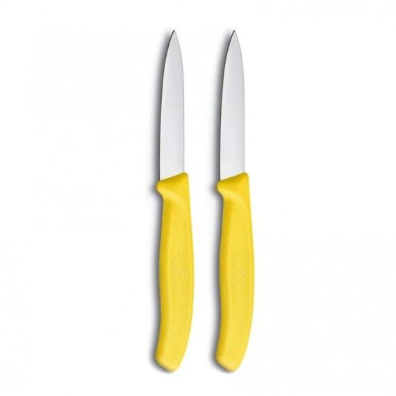 VICTORINOX nůž na zeleninu Swiss Classic 8cm, žlutý, sada 2ks, 7606.L118B