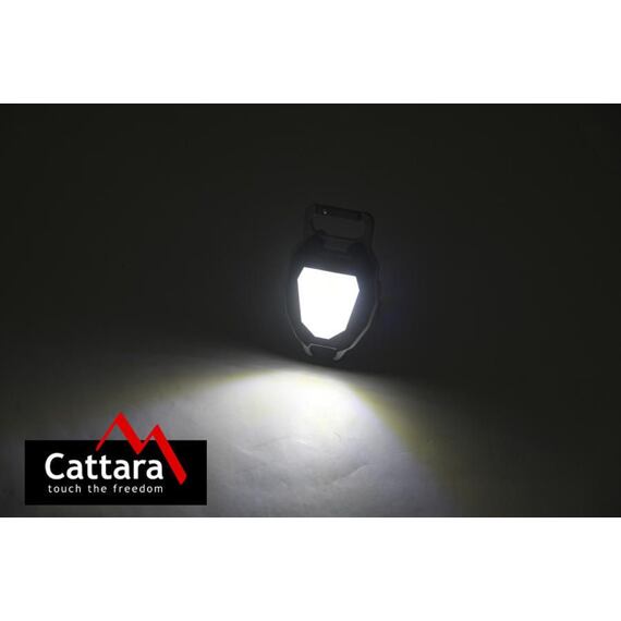 CATTARA svítilna LED COB 560lm, 7 režimů svícení, zapalovač, nabíjení USB-C, 13154