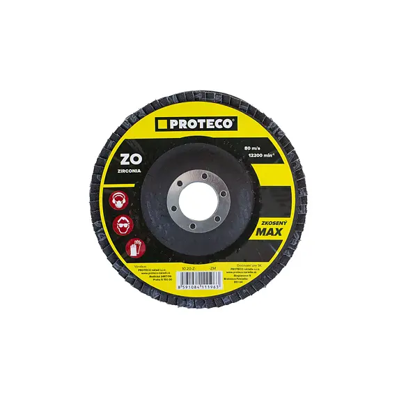 PROTECO lamelový kotouč 125mm ZO K100 - nerez zkosený 10.20-Z-125-100-ZM