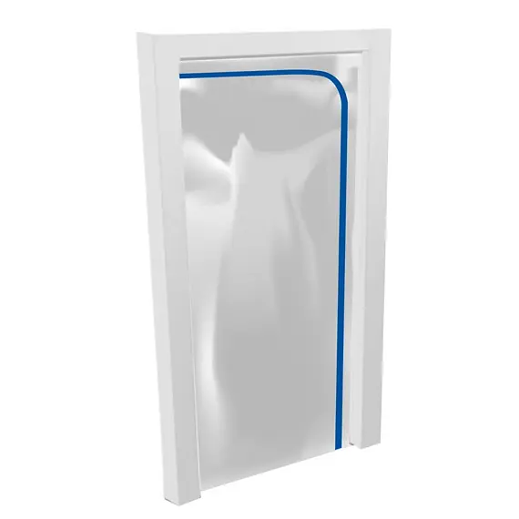 DEDRA protiprachový závěs 120*220cm, suchý zip, BH1060