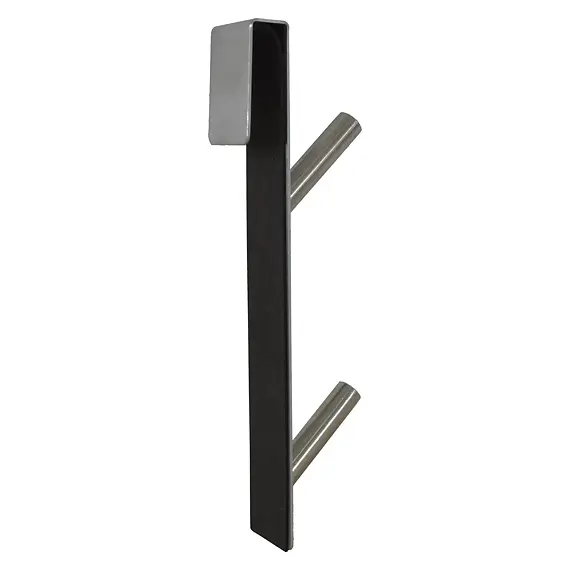 věšák na dveře 2 háčky, 17,6/5,5*3cm NEREZ stříbrný, 280334