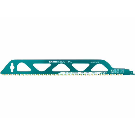 EXTOL Industrial pilka do pily ocasky s SK zuby, 455*50*2,5mm, 32T/2TPi