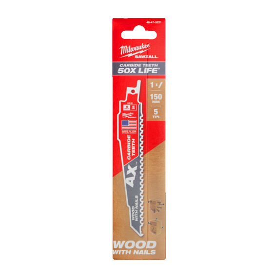 MILWAUKEE 48475221 pilky do ocasky TCT AX 150*5T, demoliční pilka s HM zuby, balení 1ks,