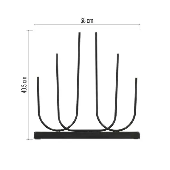 EMOS LED svícen 6 LED kovový černý, 40cm, 2*AA, teplá bílá, DCAW24