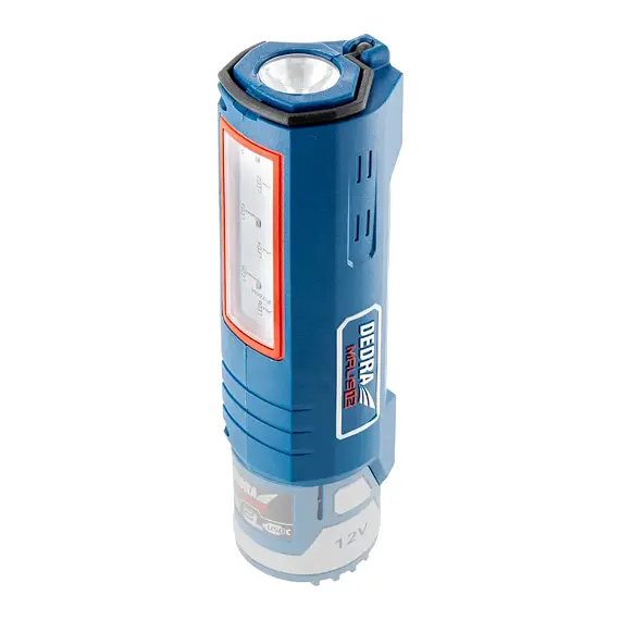 DEDRA aku svítilna 12V, SMD LED 300lm, 2 režimy, bez baterie, DED7343