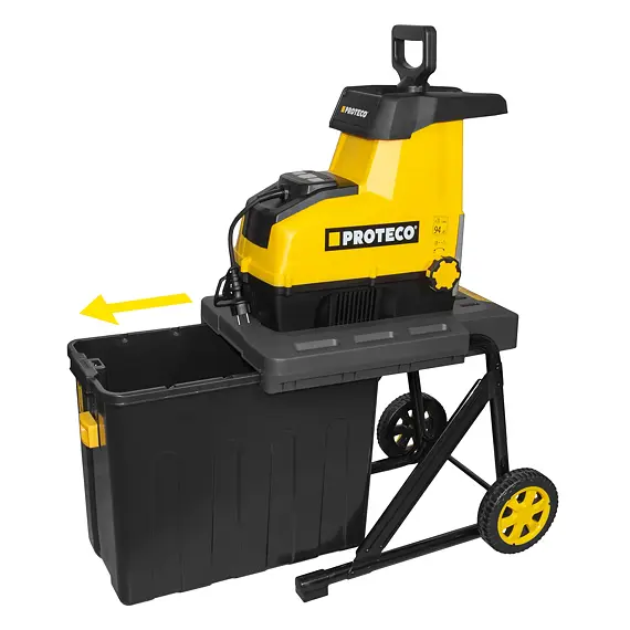 PROTECO drtič větví válcový PREMIUM 3000W, 44mm, koš 60l, 51.06-DV-3000