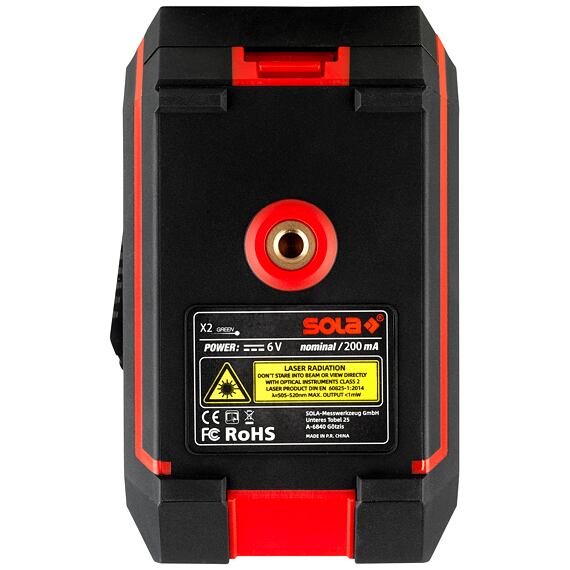 SOLA X2 GREEN křížový laser ZELENÝ REAL GREEN, samonivelace, dosah 30m, s přijímačem 80m