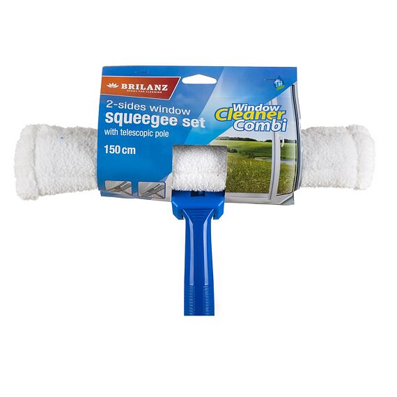 BRILANZ stěrka na okna mikrovlákno+guma 25cm, teleskopická tyč 75-150cm, 267464