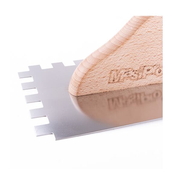 MasiPro hladítko zubaté nerezové 480*130mm, zub 12mm 101429