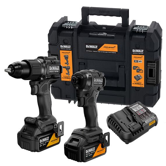DeWalt DCK2222MP2T aku set DCD86M+DCF86M, 18V/2*5Ah, TSTAK, edice McLaren