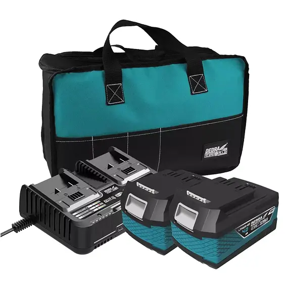 DEDRA DED7030G04 aku set 2*4Ah + dvojnabíečka v tašce