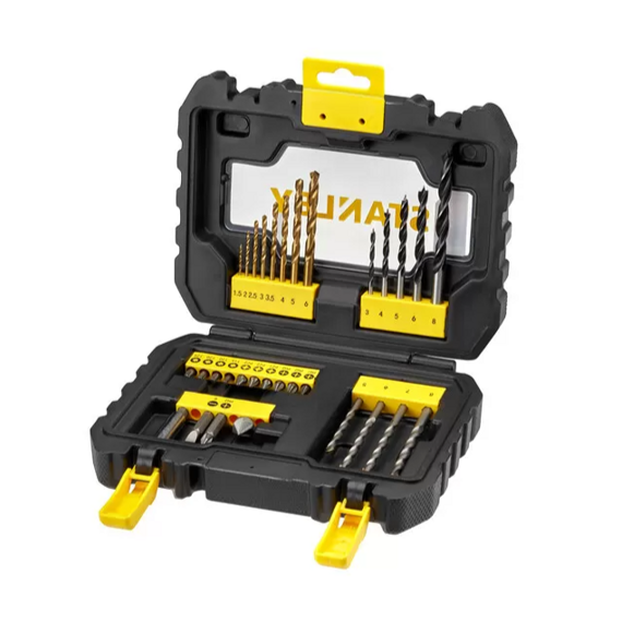 STANLEY STA88550 sada vrtáků do kovu TITANIUM, 31-dílná, kufr