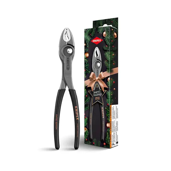 KNIPEX kleště s posuvným kloubem TwinGrip 200mm VÁNOČNÍ EDICE, čelní a boční úchop 8201200S02