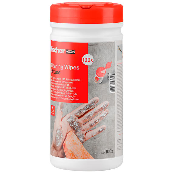 FISCHER 574990 čistící ubrousky Wipes Extreme, dva typy povrchu, široké použití, balení 100ks