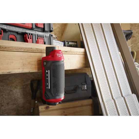 MILWAUKEE M12 SPEJSG2-0 aku reproduktor 12V, Bluetooth 5.3 dosah až 60m, bez baterie
