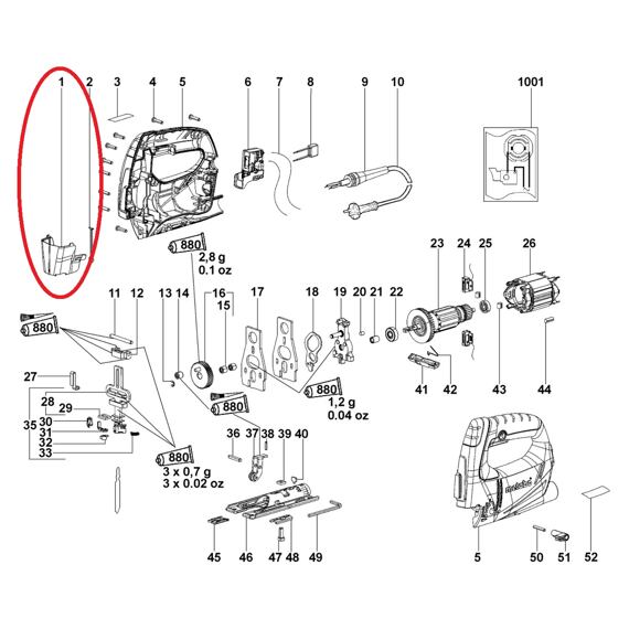 METABO 343395460 ochranné sklo pro STEB 80 Quick