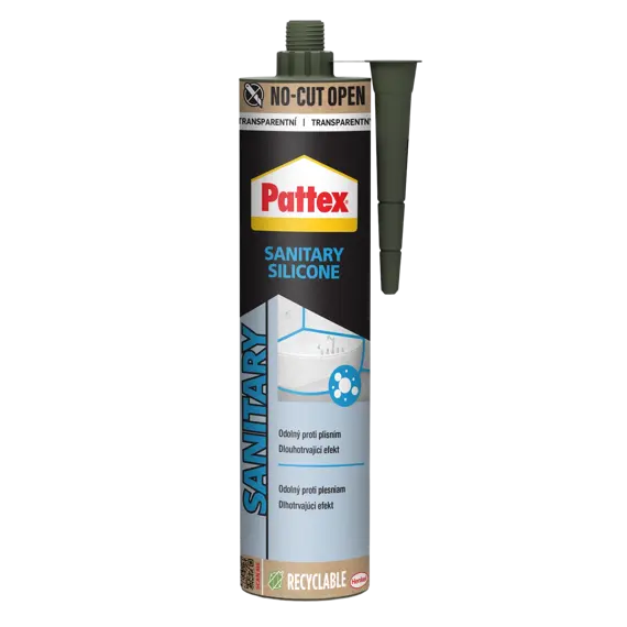 PATTEX sanitární silikon transparentní 280ml 17300p, 3037871