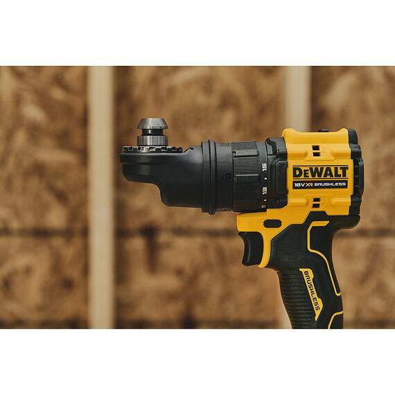 DeWalt DCD803NT aku bezuhlíková příklepová vrtačka a 4 výměnné hlavy 18V, 73Nm, kufr TSTAK, bez aku