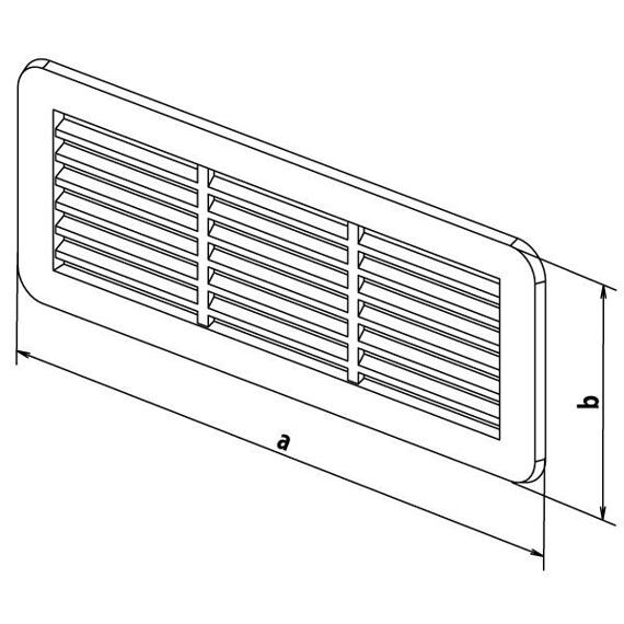 HACO mriežka vetracia 150*60mm PH biela 2ks 413061
