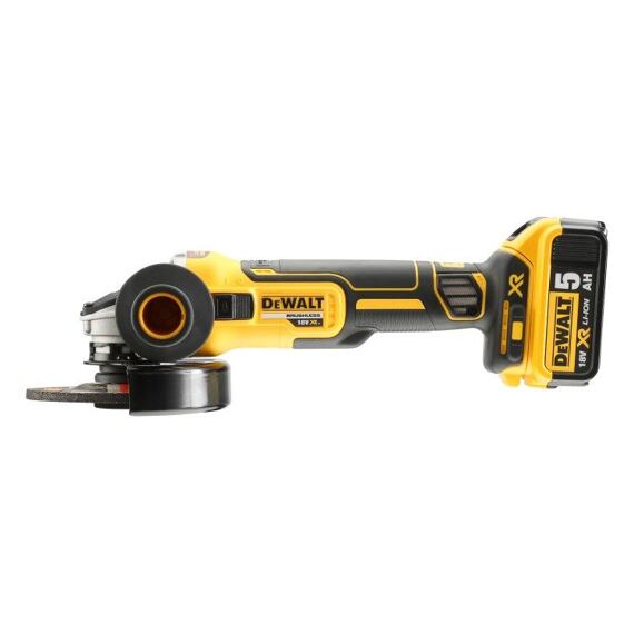 DeWalt DCG405P2 aku bezuhlíková uhlová brúska 125mm, 18V/2*5Ah, kufrík