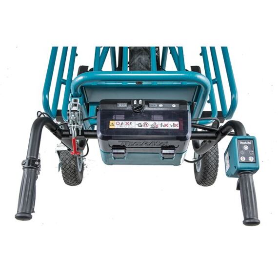 MAKITA DCU180Z aku přepravní kolečko, 18V bez baterie, max.130kg, 0-1,5/3,5km/hod, bez korby a koše