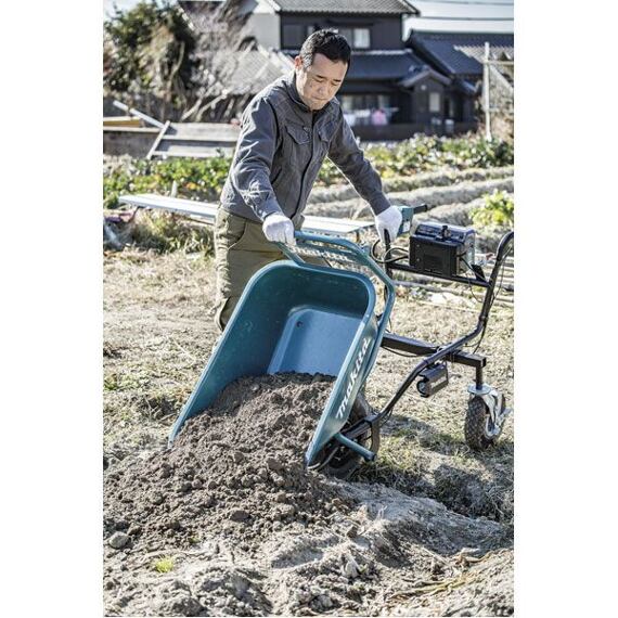 MAKITA DCU180Z aku přepravní kolečko, 18V bez baterie, max.130kg, 0-1,5/3,5km/hod, bez korby a koše