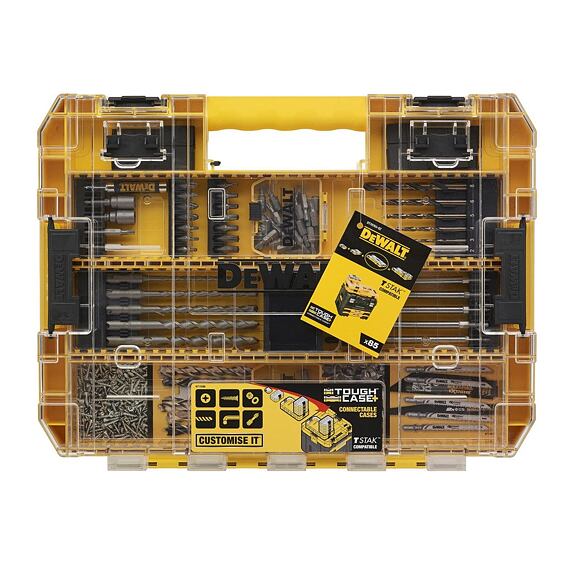 DeWalt DT70763 sada bitov a vrtákov do železa + SDS+, PH+PZ+TRX, 85-dielna