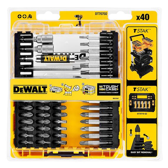 DeWalt DT70702 sada bitov 40-dielna PH+PZ+TORX