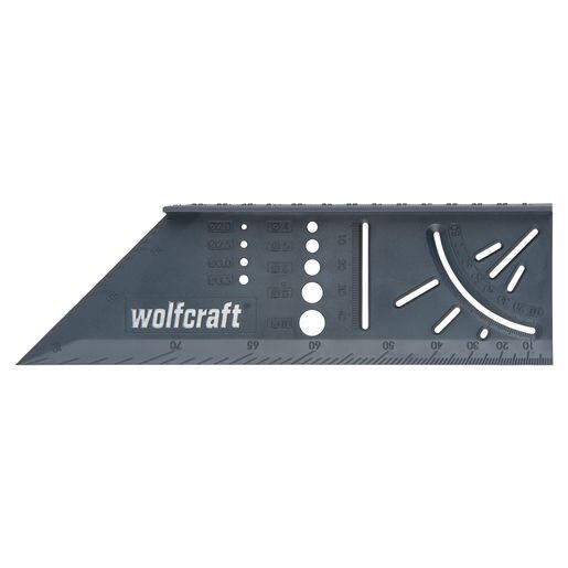WOLFCRAFT úhelník 3D příložný s otvory a úhloměrem pro tesaře a truhláře 5208000