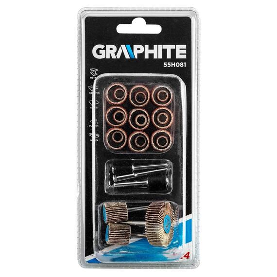 GRAPHITE sada brusných tělísek 24ks, 55H081