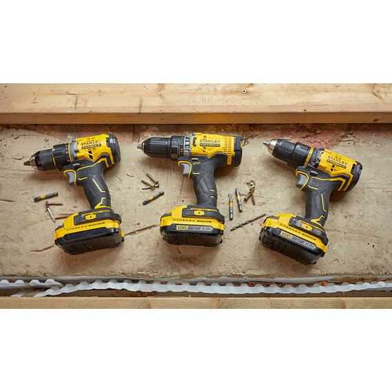 STANLEY SFMCK471D2S sada aku strojů V20 (SFMCD700+SFMCG400), 2*2Ah, taška