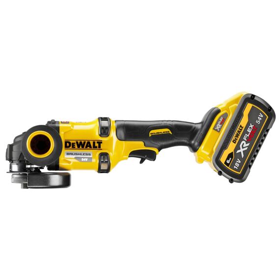 DeWalt DCG418T2 aku úhlová bruska 125mm, 54V/2*6Ah, FLEXVOLT, kufr TSTAK