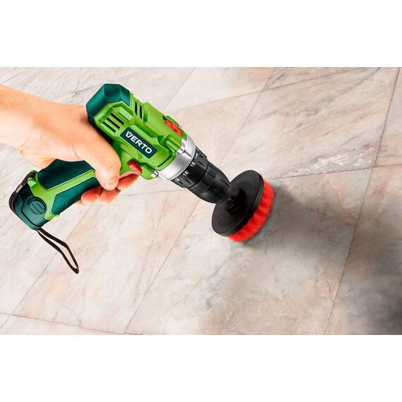 VERTO sada čistících kartáčů do vrtačky, 4ks (50, 90, 100, 130mm), upnutí 1/4" šestihran 62H700