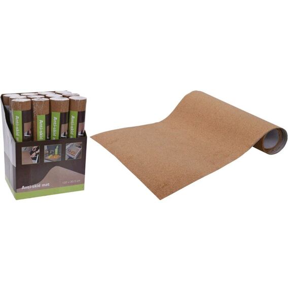 podložka protiskluzová 120*30,5cm korek samolepící 386099