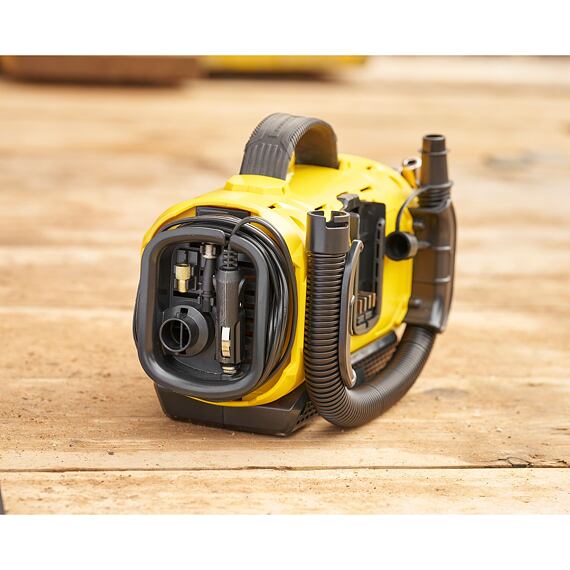 STANLEY SFMCE520B-QJ aku kompresor V20 / 230V / adaptér 12V z auta, max.tlak 11bar