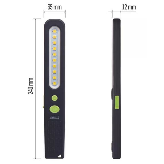 EMOS nabíjacia lampa SM LED + LED, 700 lm BOOST, 1,2 mAh/3,7V, P4538