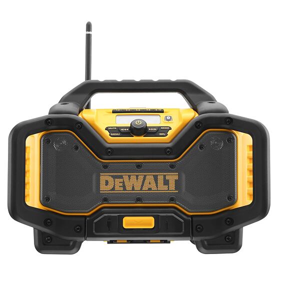 DeWalt DCR027 stavební aku rádio s nabíječkou XR baterií nebo 230V, USB, DAB+, AVRC, bez baterie