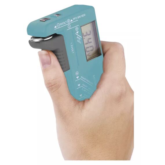 EMOS univerzální tester baterií LCD (AA, AAA, C, D, 9V, knoflíkových), N0322