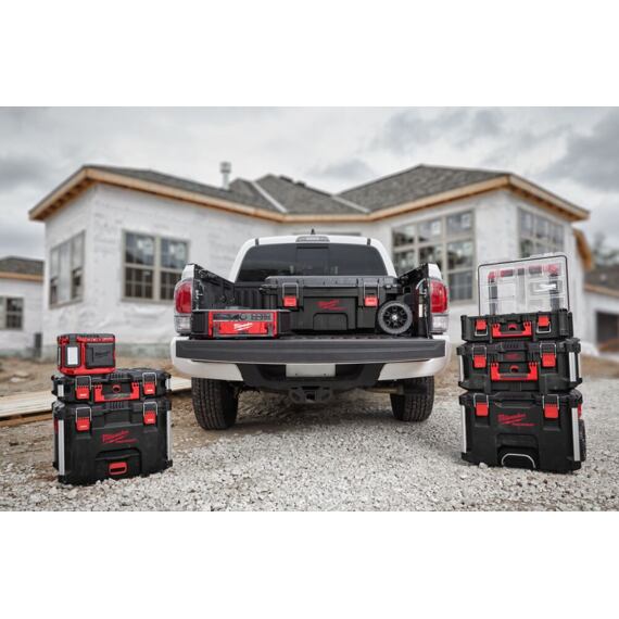 MILWAUKEE 4932478161 bedňa na náradie PACKOUT, 23cm kolieska, rukoväť až 113kg, Dual Stack Top