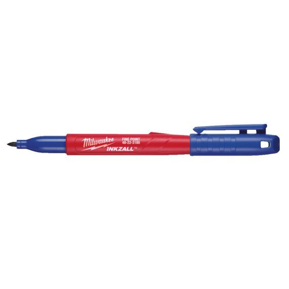 MILWAUKEE 4932492126 popisovač INKZALL s jemným hrotem 1mm, modrý, (beton, dřevo, OSB, kov)