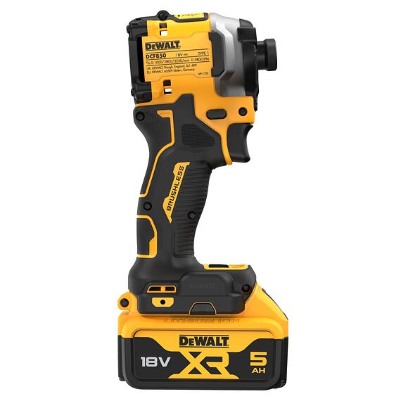 DeWalt DCF850P2T aku rázový uťahovák 18V/2*5Ah, 205Nm, 1/4", TSTAK