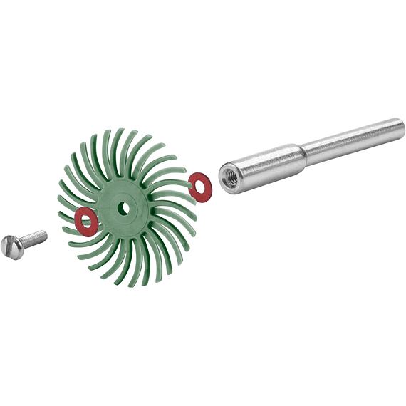 EXTOL Premium disky radiální štětinové, pr.25mm, stopka 3mm, 42ks (K80-120-220-400-600-1000-2500)
