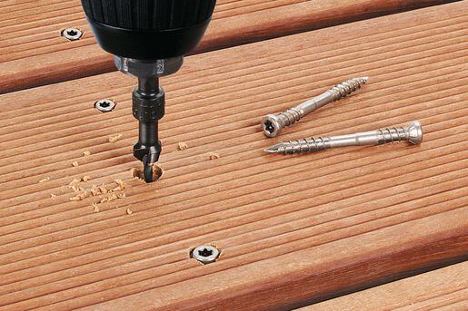 WOLFCRAFT predvrták so záhlbníkom 4,5-12mm, špeciálne na montáž terás, 2545000